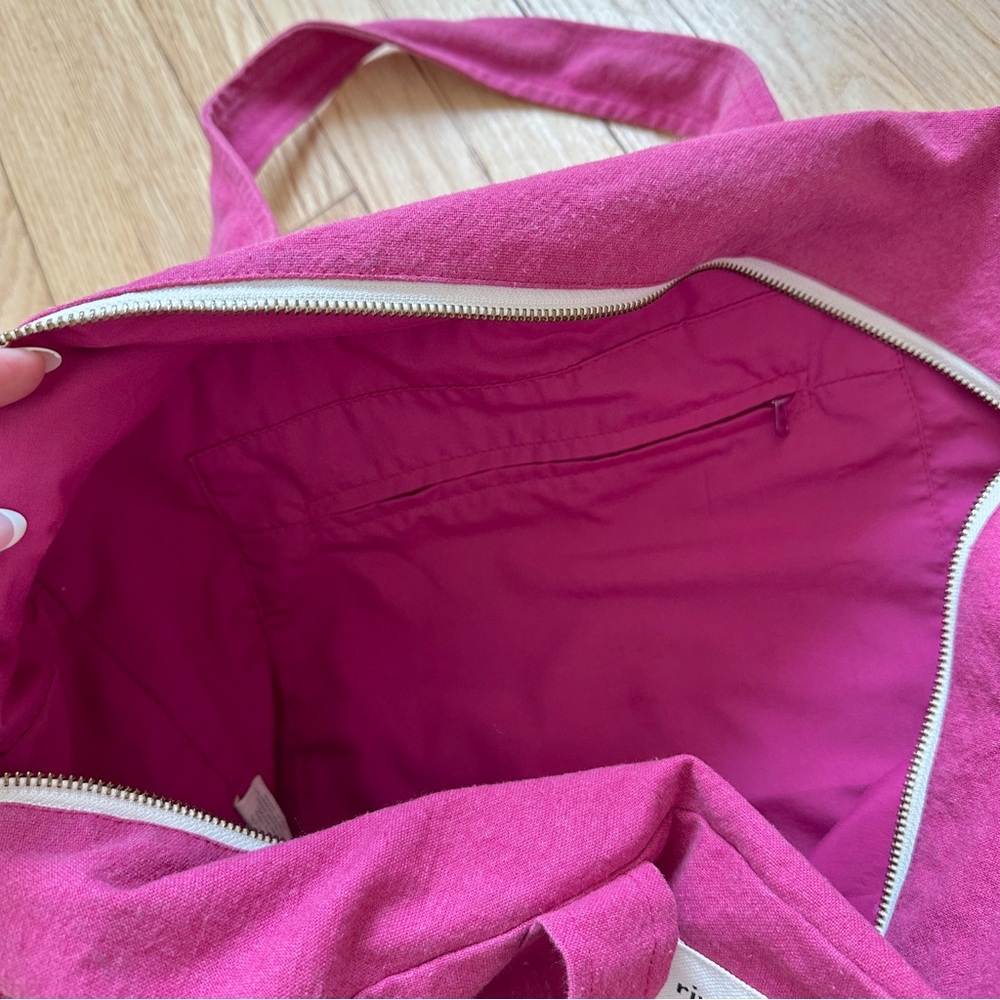 Rive Droite Paris Celestins The 24 Hour Tote Bag With Zipper Fuchsia Pink - Picture 7 of 12